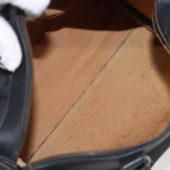 CELINE C Sulky Boston Bag Canvas Leather Black Silver Auth bs19762 - Picture 11 of 16